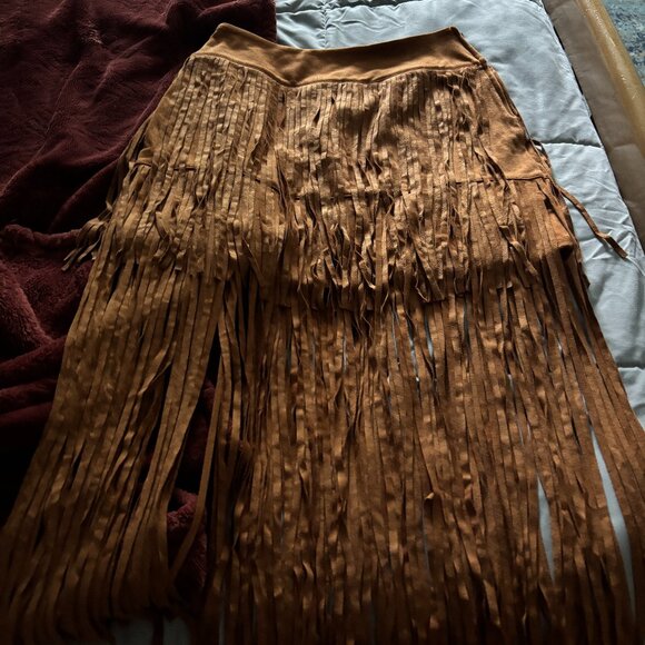 Francesca's Blue Rain Women's Fringe Skirt NWT - Picture 1 of 3